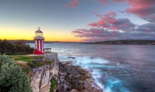 Sunset at Hornby Lighthouse at South Head, Sydney